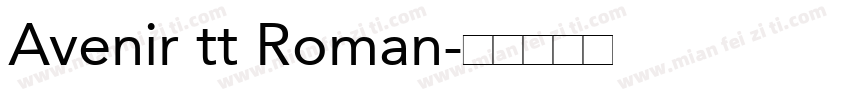 Avenir tt Roman字体转换